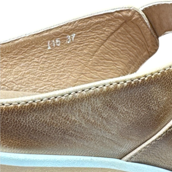 Antelope Tan Leather Double Buckle Platform Sandals Size 7 - Picture 8 of 11